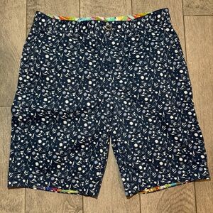 Robert Graham Chaotic Floral Flip Cuff Chino/Golf Shorts SZ W30 Men’s Excellent